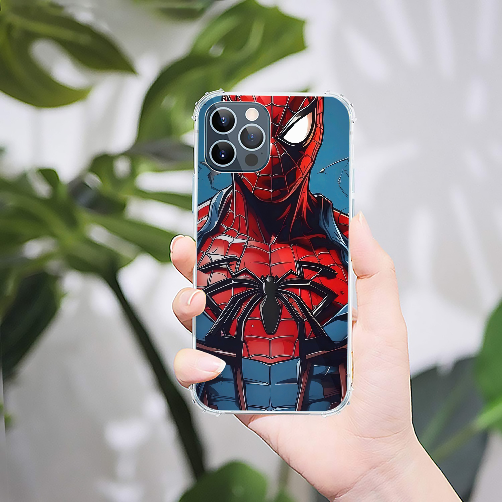 （画像用） Spider Man スパイダーマン 【iPhone 12シリーズ対応】透明スマホケース（クリアソフトケース）